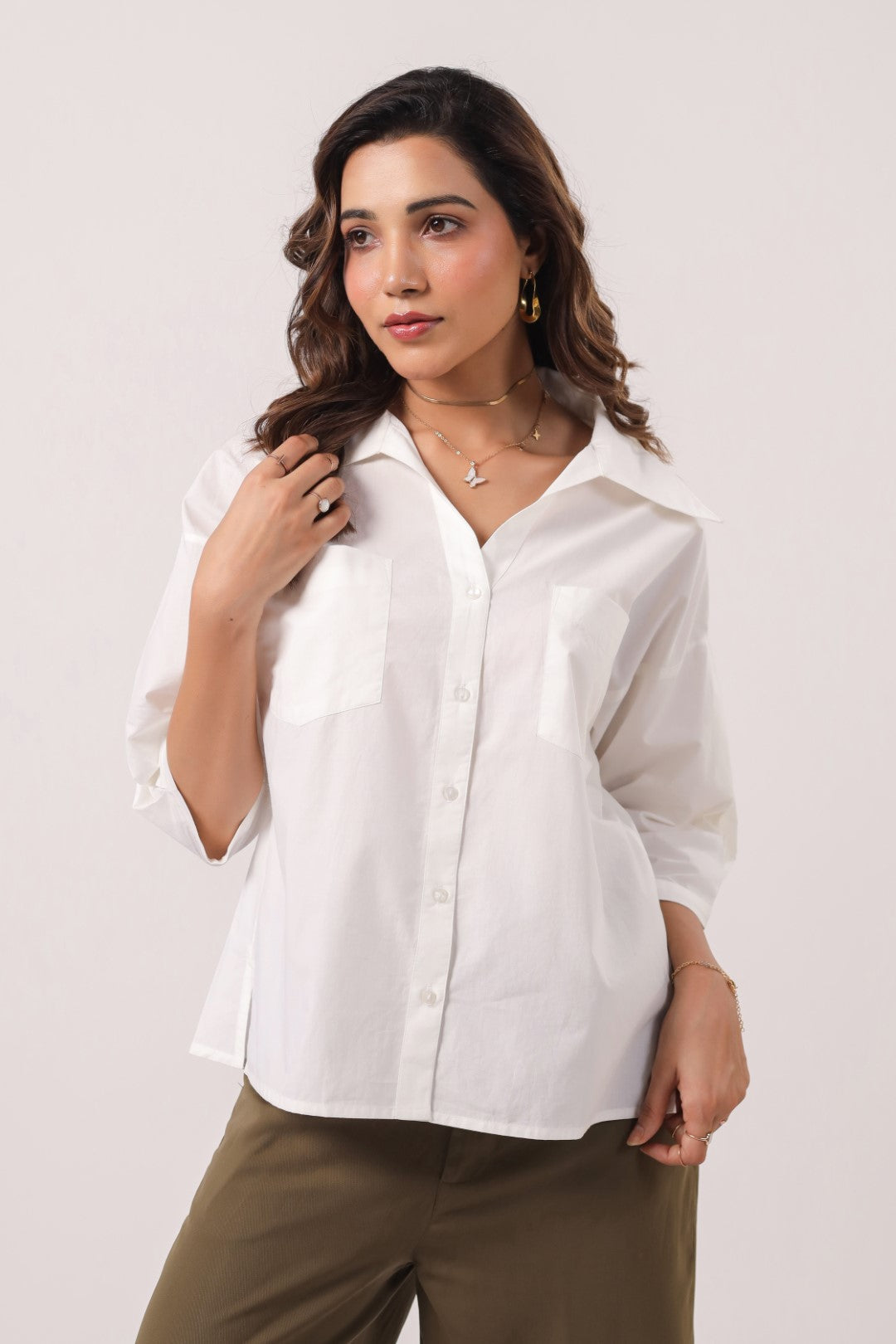 Women’s White Cotton Shirt