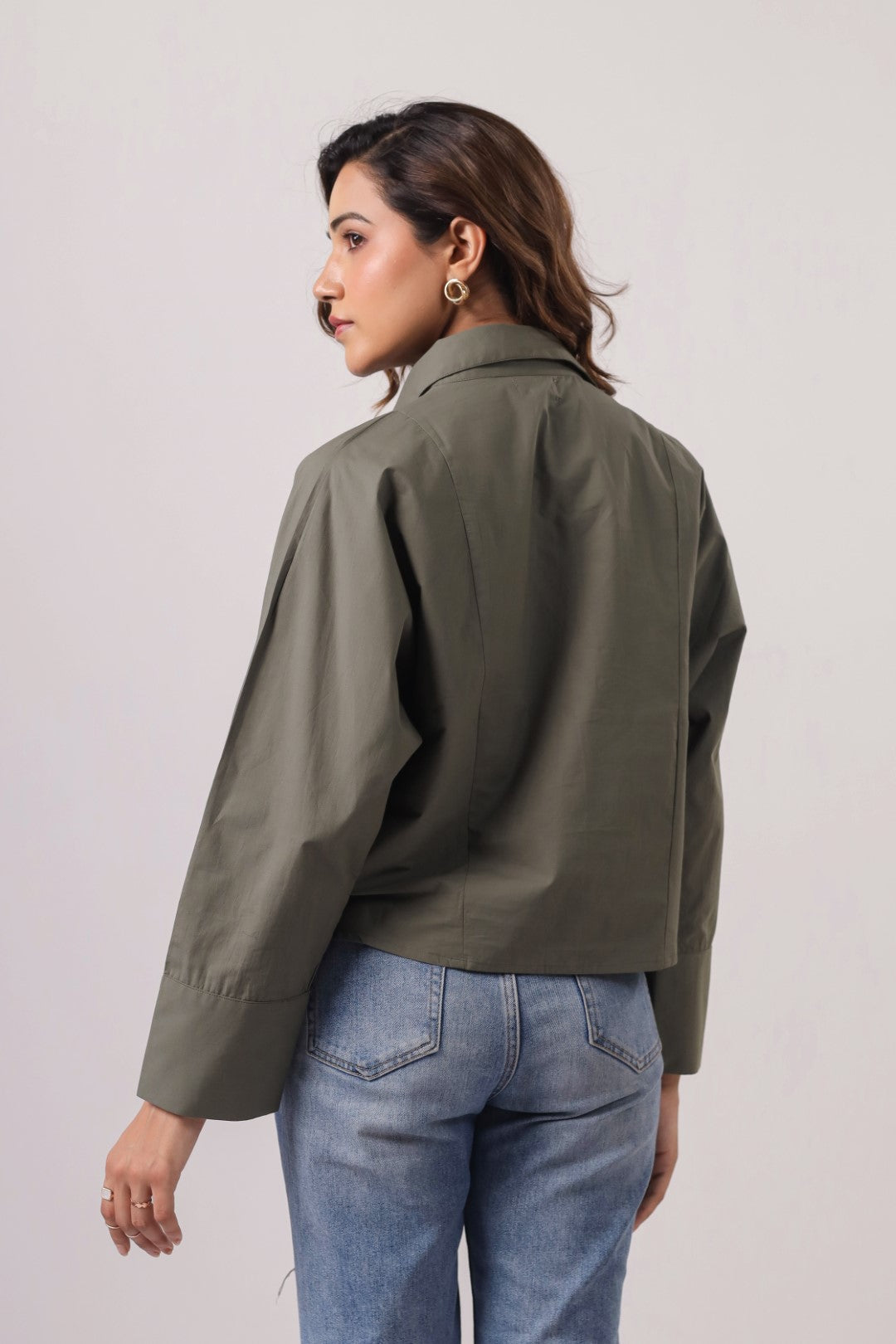 Women's Green Cotton Tops