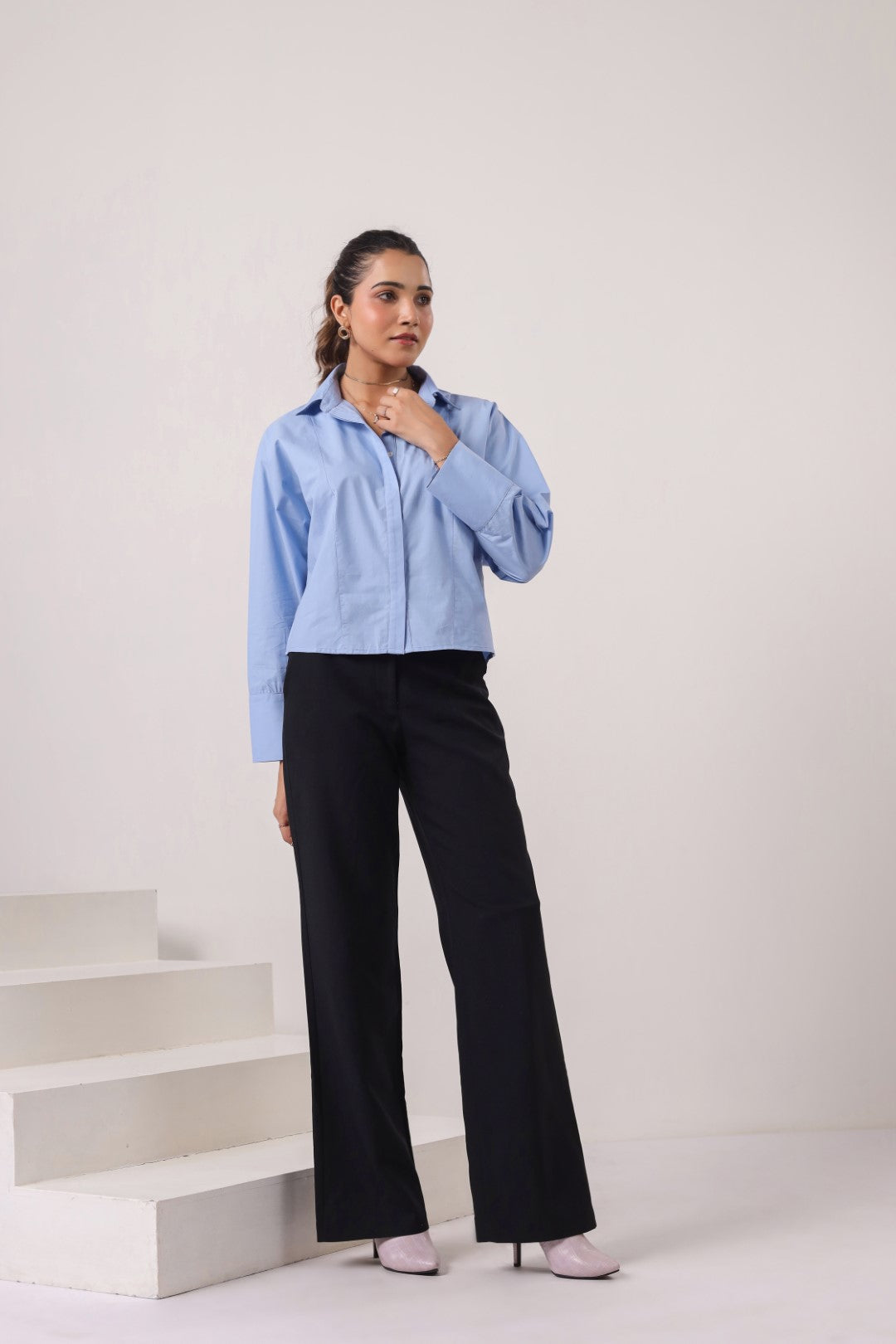 Women's Blue Cotton Tops