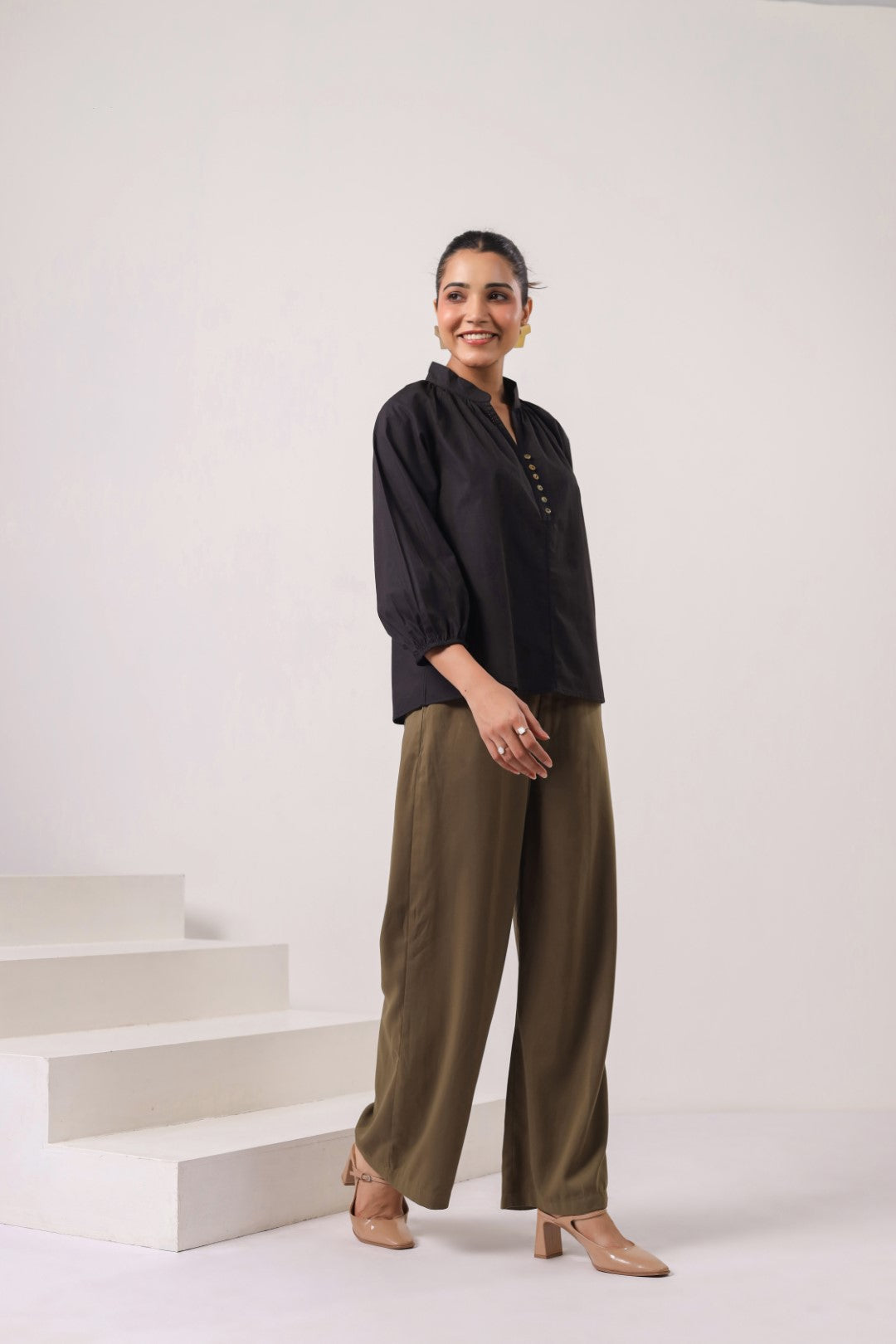 Women’s black cotton tops