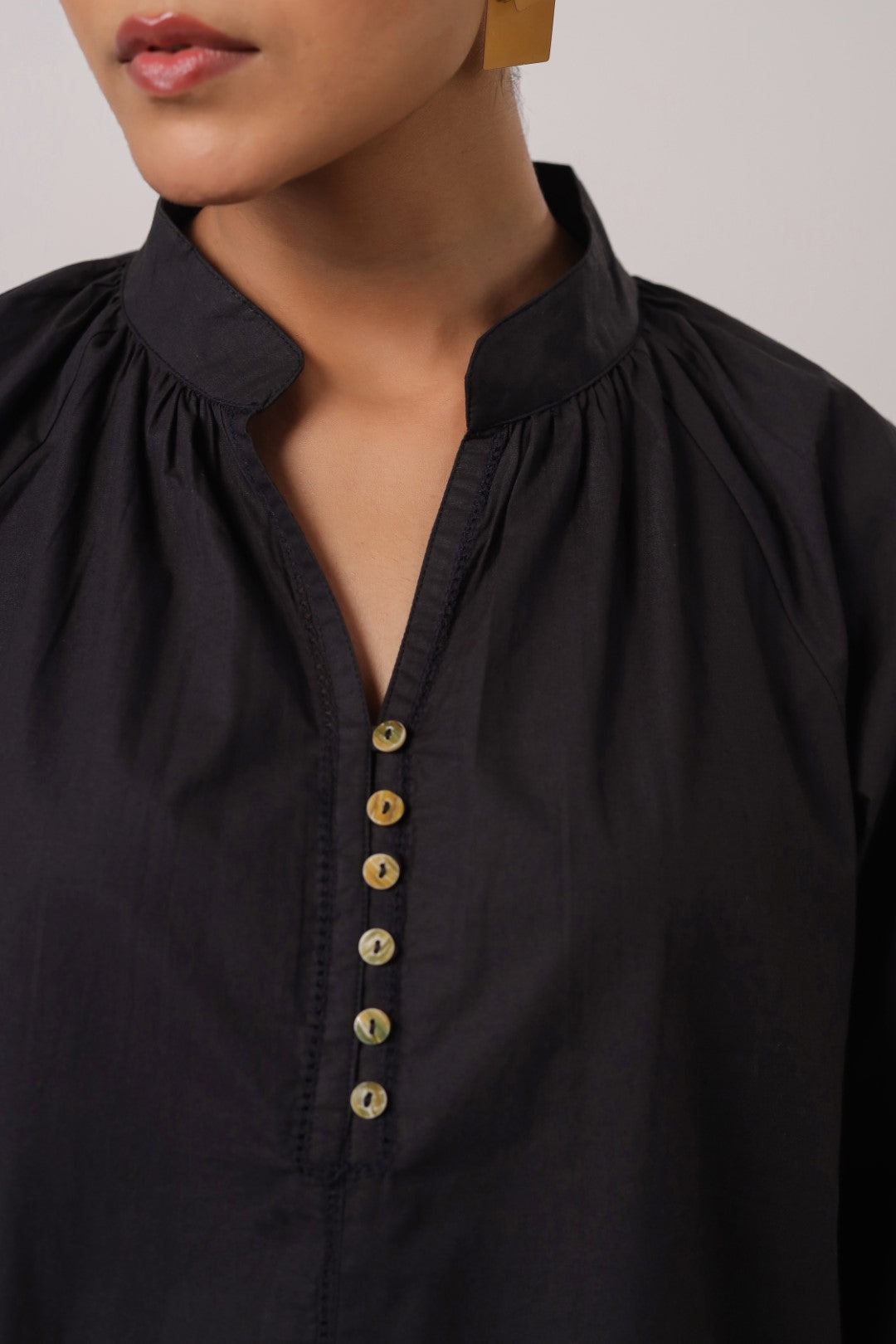 Women’s black cotton tops