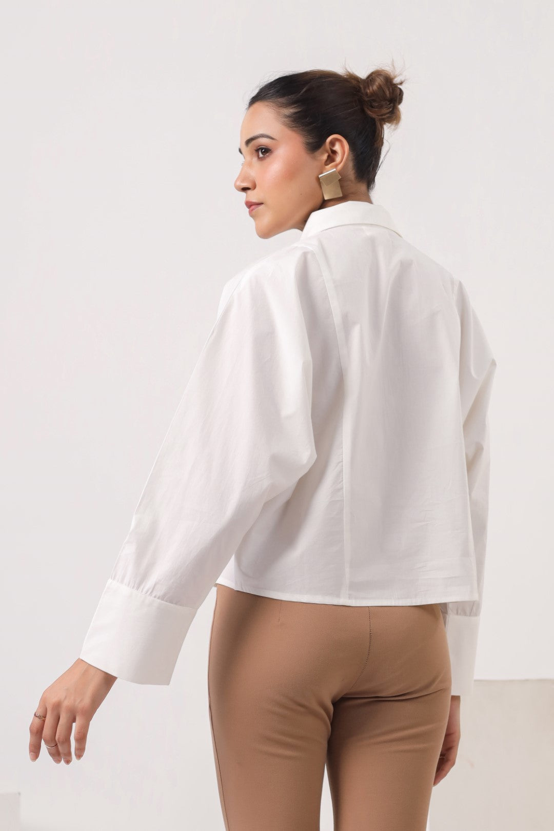 Women's white cotton tops
