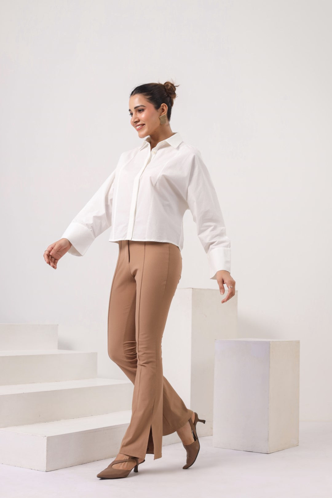 Women's white cotton tops