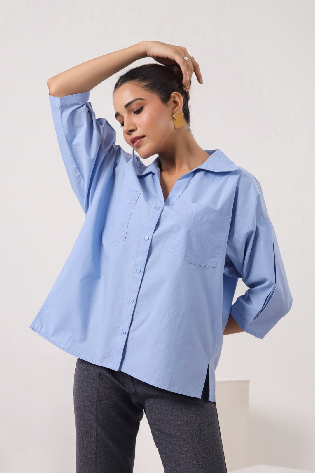 Women’s Blue Cotton Top