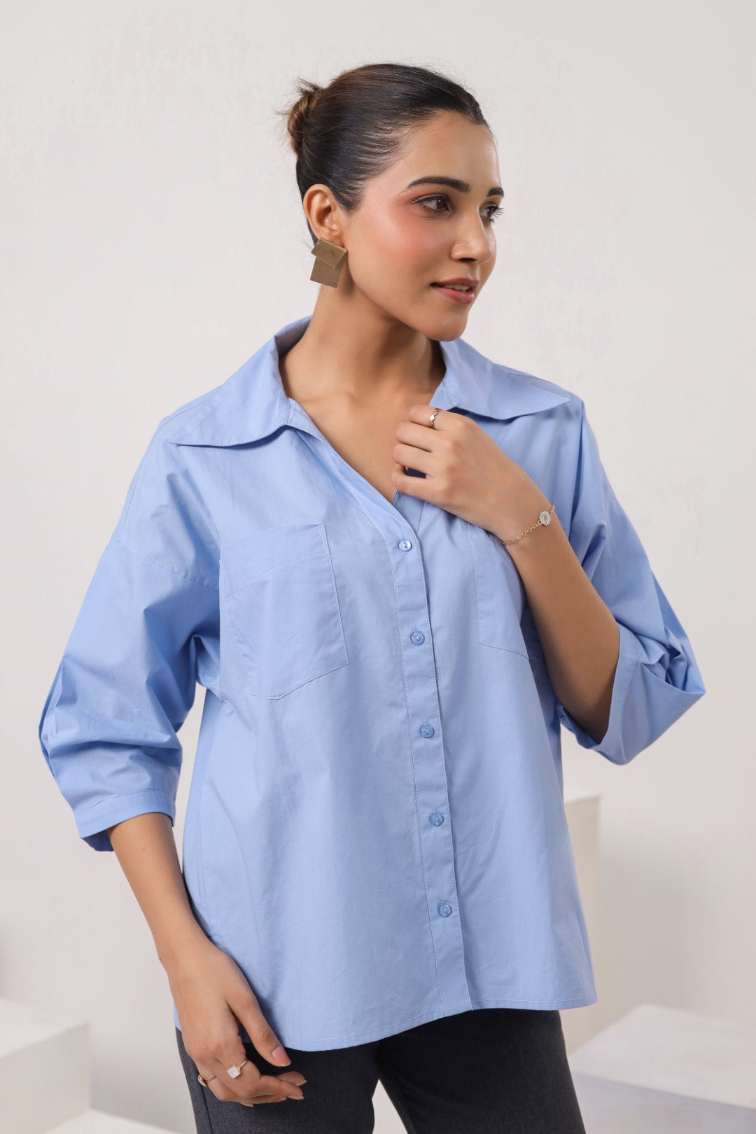 Women’s Blue Cotton Top