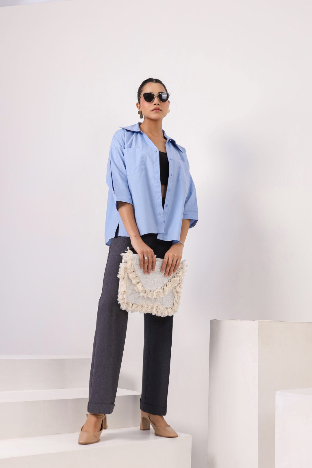 Women’s Blue Cotton Top