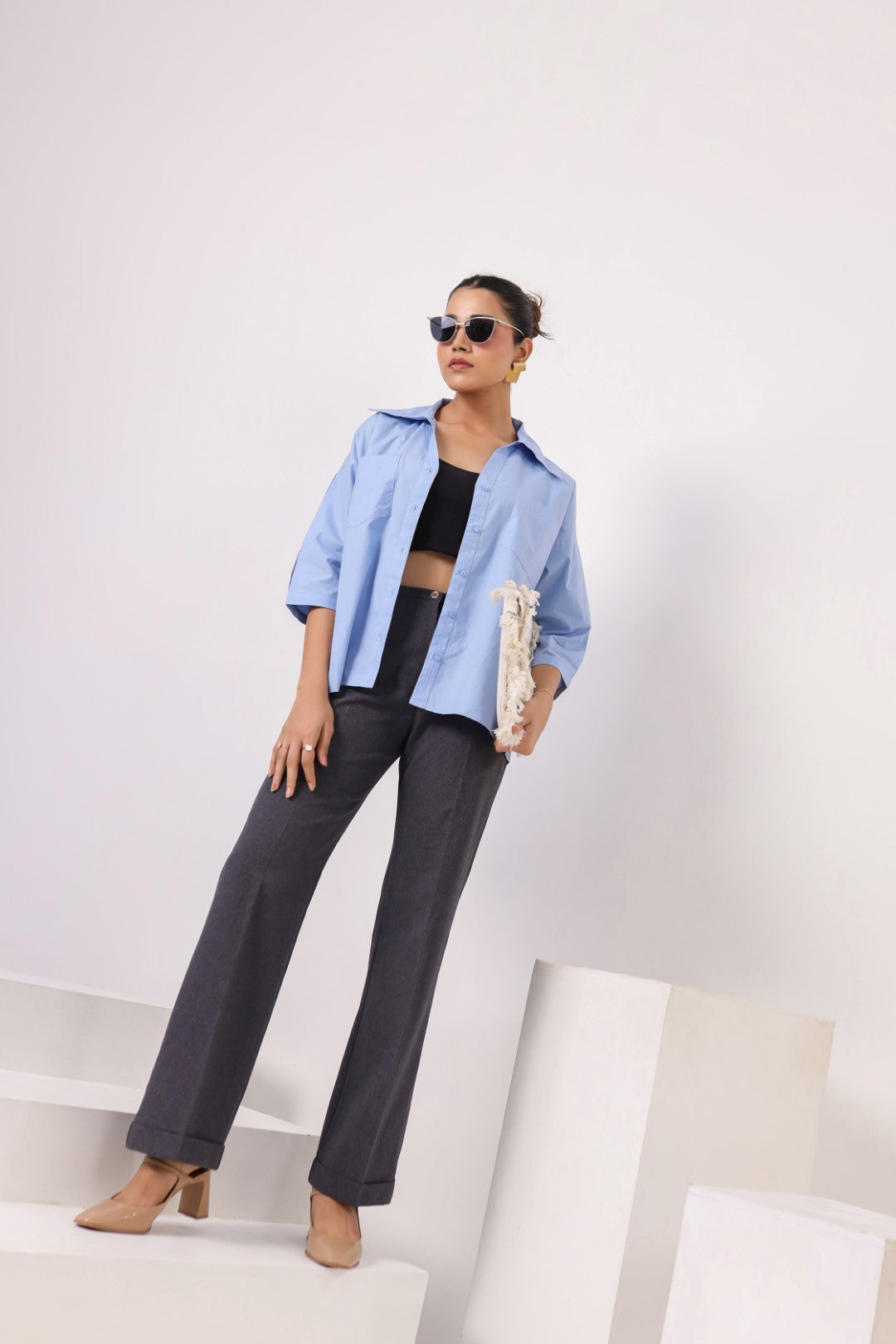 Women’s Blue Cotton Top