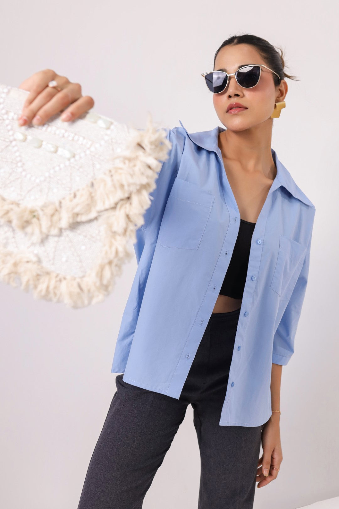 Women’s Blue Cotton Top